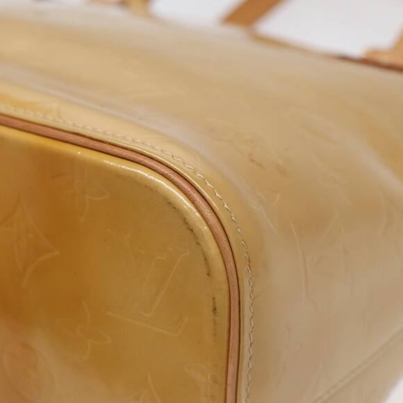 LOUIS VUITTON Monogram Vernis Houston Hand Bag Beige M91004 - Picture 14 of 16
